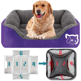 water proof dog cats bed with washable cover