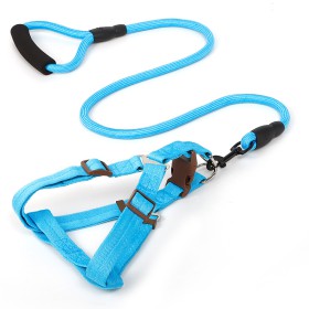 hot sale  luxury soft adjustable nylon outdoor sports harness and collar dog  pet leash