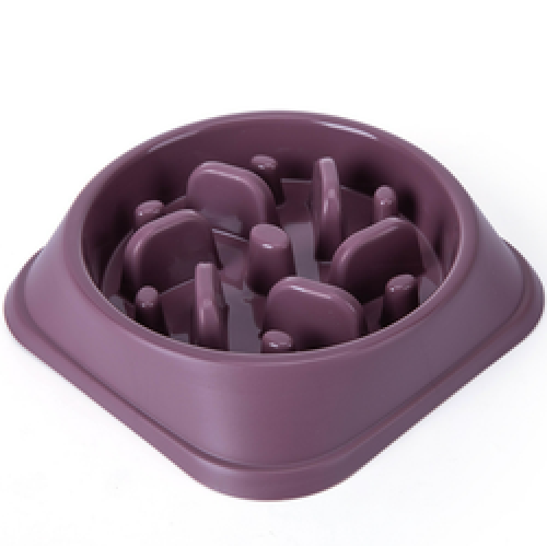 plastic resin slow feeder smart pet dog bowl