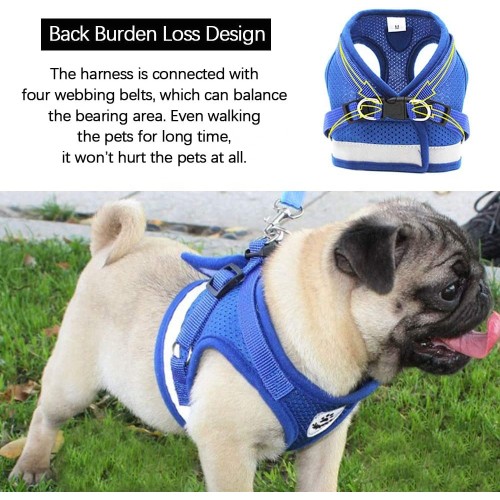 Towing Hooks Safer Summer Cooling Breathable Adjustable Mesh Polyester Reflective Pet Vest Small Dog Harness With Leash