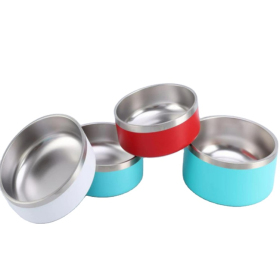 non-slip metal 304 stainless dog bowl pet