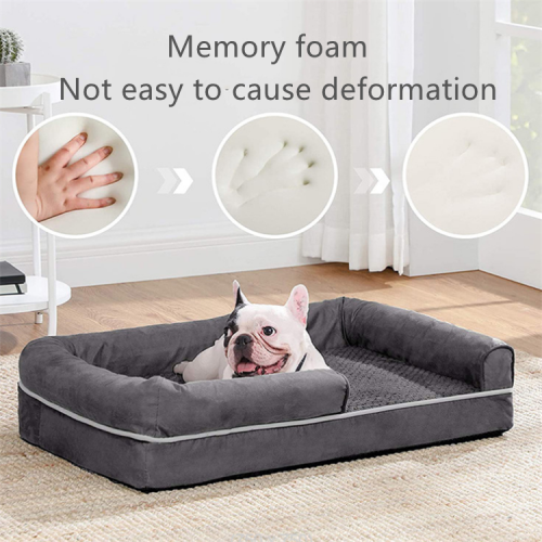  luxury removable memory foam orthopedic boucle bed for dog