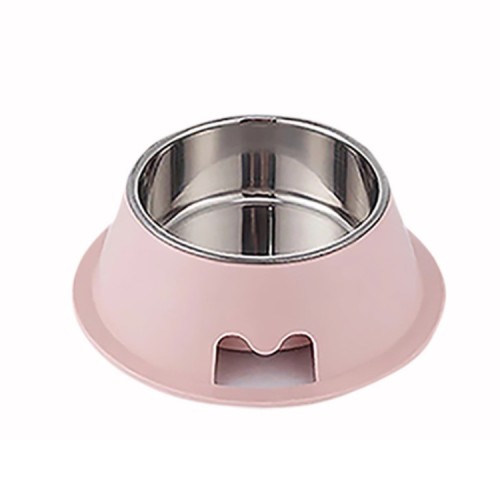 stainless steel double wall dog food bowl