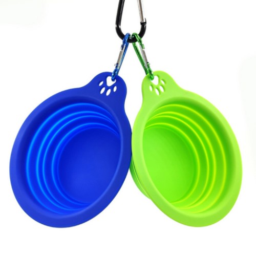 2023 hot sale high quality silicone foldable collapsible insulated food water dog pets bowl