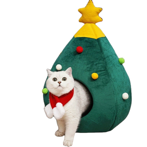 cute eco friendly christmas felt pet cat bed