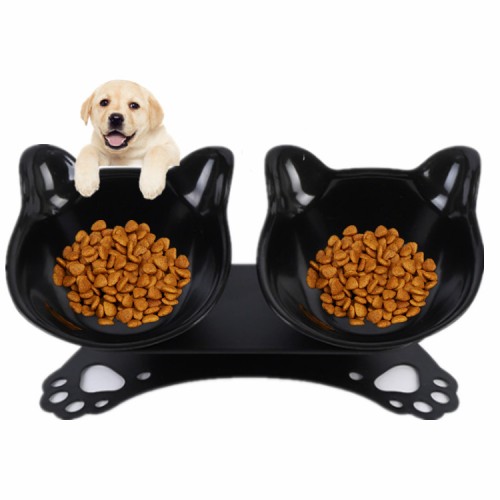 high quality 15 degree acrylic double dog food water bowl