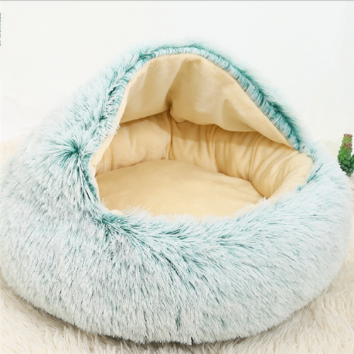 Luxury Washable Comfortable Soft Personalized Winter Warm Cave Sofa Fluffy Soft House Cat Pet Round Dog Beds