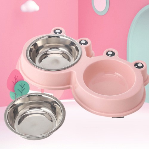 2023 hot sale modern double wall stainless steel feeding food water pet Dog bowl