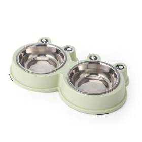 cooling double stainless steel food water bowl pet for dogs cats