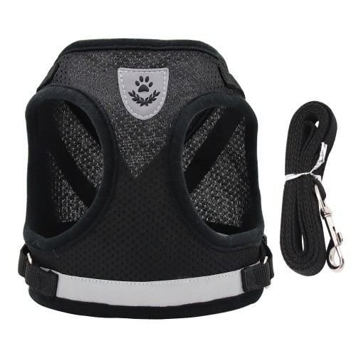 Towing Hooks Safer Summer Cooling Breathable Adjustable Mesh Polyester Reflective Pet Vest Small Dog Harness With Leash