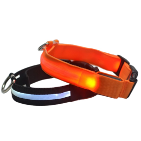 High Quality Dog Leash Collar Set Usb Charging Lighted Glowing Nylon  pet leash and collar set