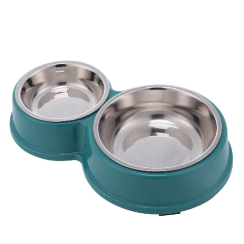 eco-friendly new double stainless pet bowls dog food water for dog cats