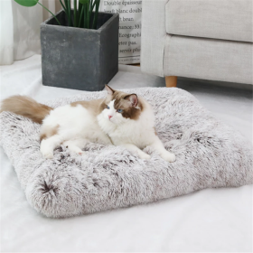 waterproof non-slip furry pet dog bed travel mat cat blanket bed for dog