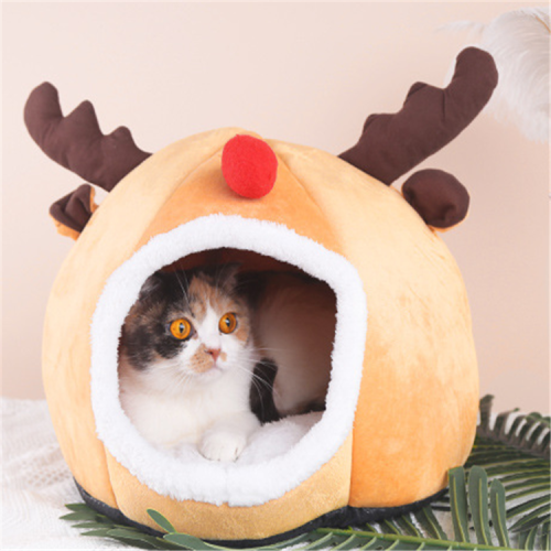 eco friendly christmas cat dog cave bed