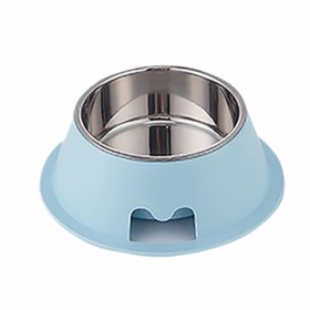 stainless steel double wall dog food bowl