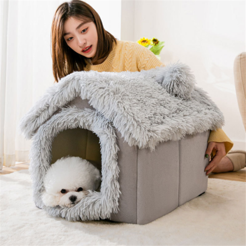 portable folding pet house bed for dog and cat