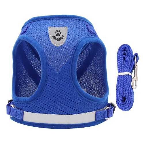 Towing Hooks Safer Summer Cooling Breathable Adjustable Mesh Polyester Reflective Pet Vest Small Dog Harness With Leash