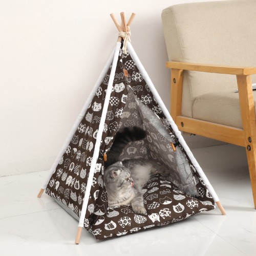 folding dog cat elevated tent pets bed