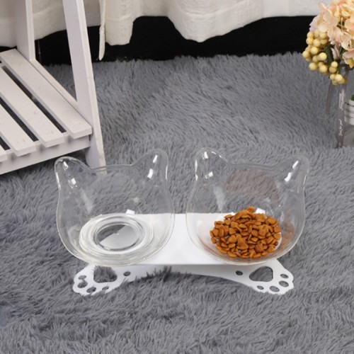 high quality 15 degree acrylic double dog food water bowl