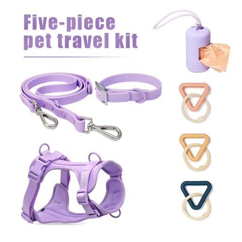 Dog Harness and Collar Set PVC Available Stocked Leash Set Dog Harness And Collar Set