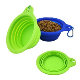 2023 hot sale high quality silicone foldable collapsible insulated food water dog pets bowl