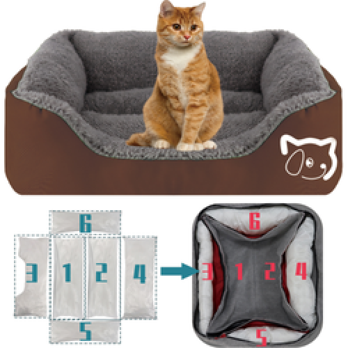 water proof dog cats bed with washable cover