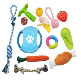 Interactive Large Small Toothbrush Ball Dog Toy Sets Dog Chew Rope Toys for Puppy Dogs