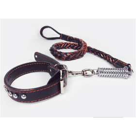 durable pet collars  leashes real leather pet collars and leash set