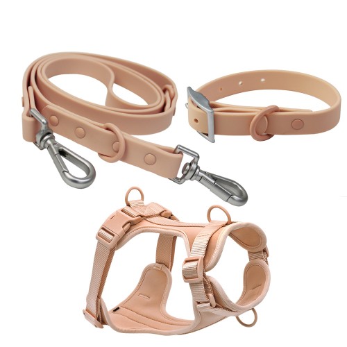 Dog Harness and Collar Set PVC Available Stocked Leash Set Dog Harness And Collar Set