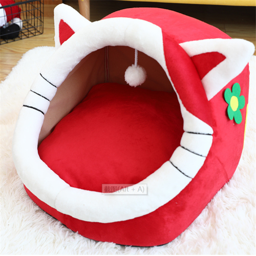 eco friendly christmas cat dog cave bed