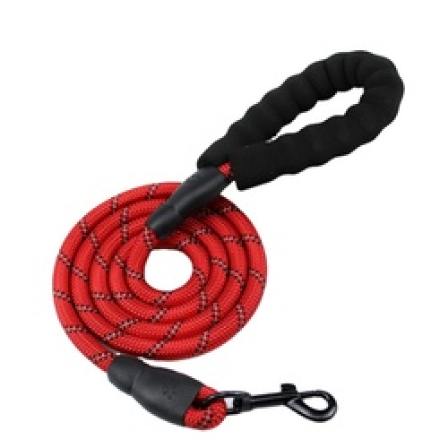 nylon reflective light rope pet lead leash for big dog with EVA soft handle