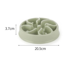 multi-color round plastic food slow feeder pet bowl