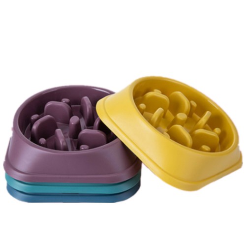 ECO-friendly plastic resin slow feeder smart pet dog bowl