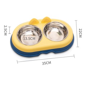 2023 new  fancy luxury double stainless steel feeder pet bowl