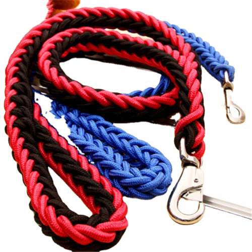 Popular Eight Strand Round Rope Dog Walking Strong Durable Multi-Colored Reflective Nylon Braided Pet Leash