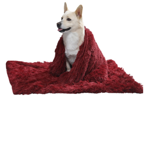 Soft Fluffy Warm Faux Fur Flannel Throw Pet Blanket for Dog Puppy