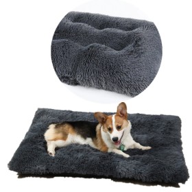 waterproof non-slip furry pet dog bed travel mat cat blanket bed for dog