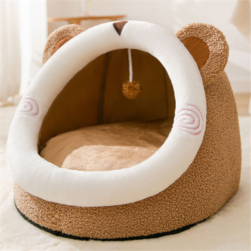 semi-closed princess velvet dog beds house pets