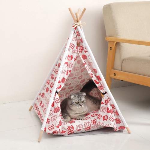 folding dog cat elevated tent pets bed