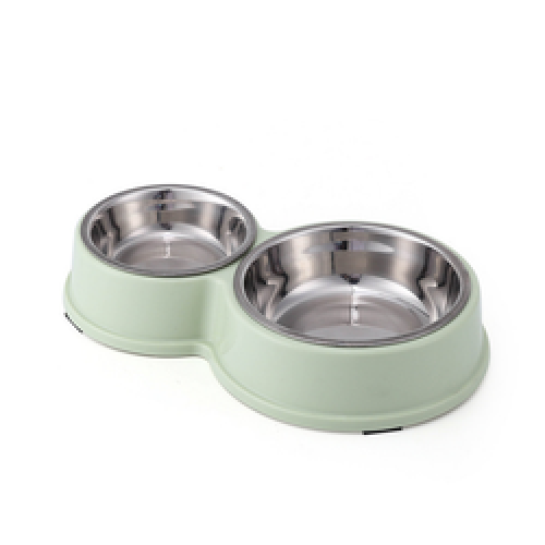 eco-friendly new double stainless pet bowls dog food water for dog cats