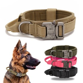 luxury Long training strong leather dog collar