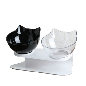 high quality acrylic plastic rack double slanted drinking food dog pets bowls