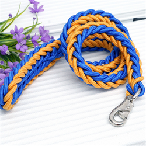 Popular Eight Strand Round Rope Dog Walking Strong Durable Multi-Colored Reflective Nylon Braided Pet Leash