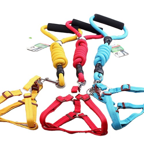 hot sale  luxury soft adjustable nylon outdoor sports harness and collar dog  pet leash