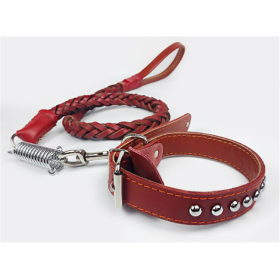 durable pet collars  leashes real leather pet collars and leash set