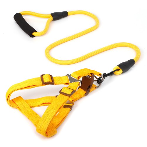 hot sale  luxury soft adjustable nylon outdoor sports harness and collar dog  pet leash