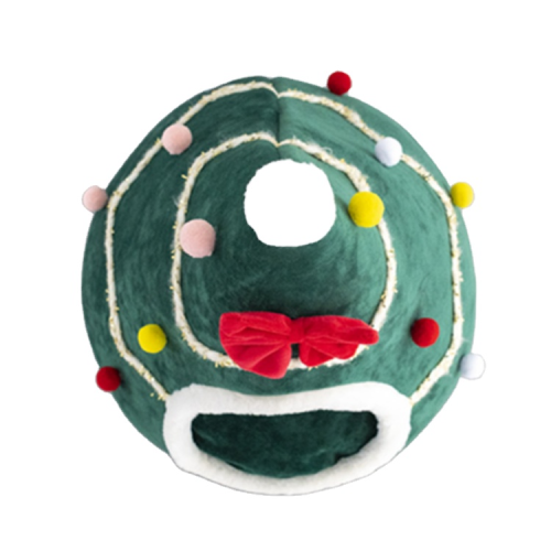 eco friendly velvet christmas tree pet bed for cat and dogs