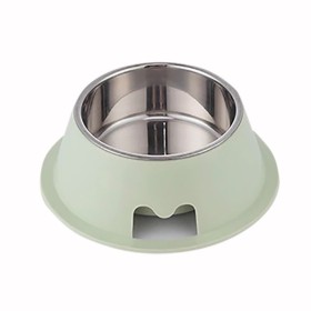 eco stainless single eating rounded food water pet bowl