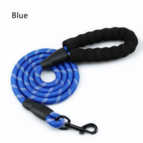 nylon reflective light rope pet lead leash for big dog with EVA soft handle