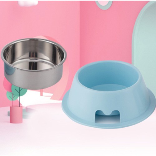 eco stainless single eating rounded food water pet bowl